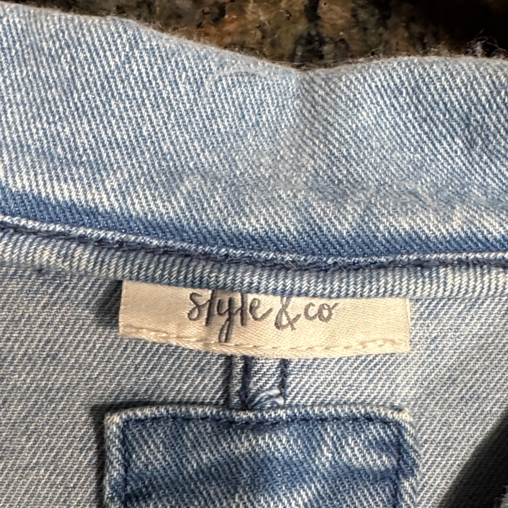 Style & Co. Sky Blue Denim Jacket - Picture 2 of 7